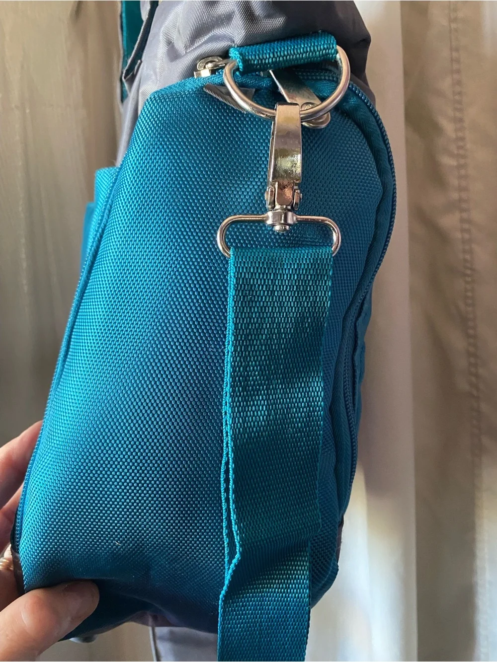 Fisher-Price Diaper Bag with Instant Wipe Access Changing Pad Insulated Teal